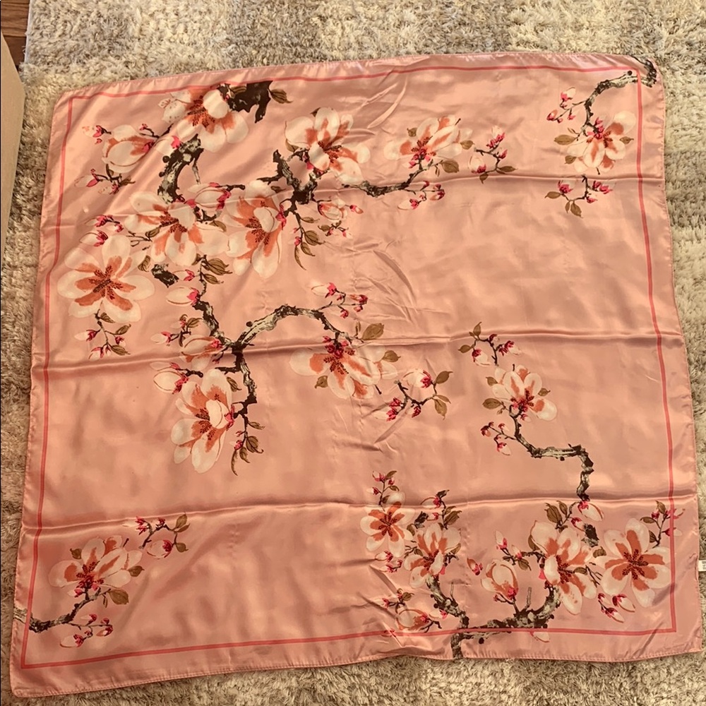 Floral Satin Scarf